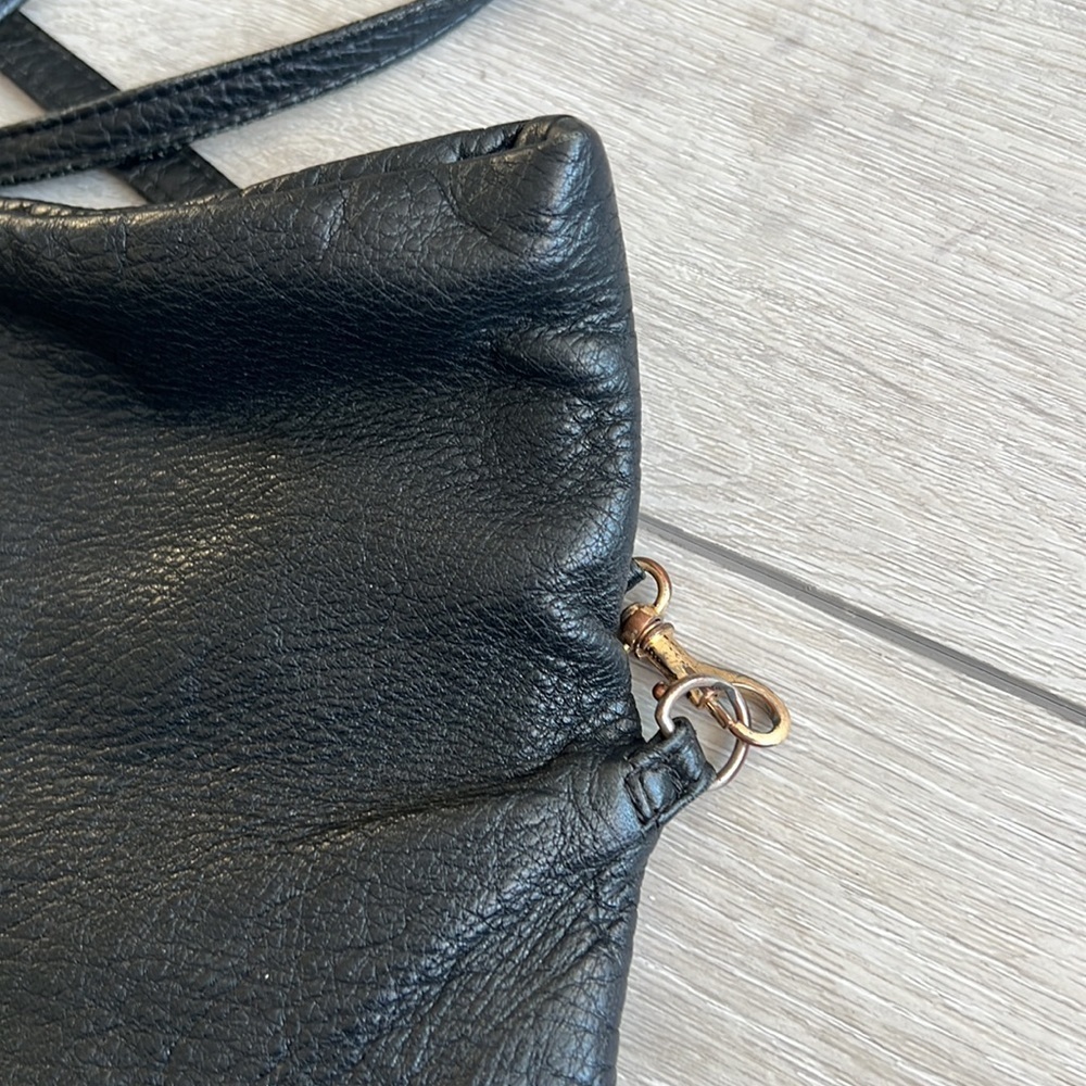 See by Chloe black pebbled leather fold over cross body purse - Picture 5 of 10